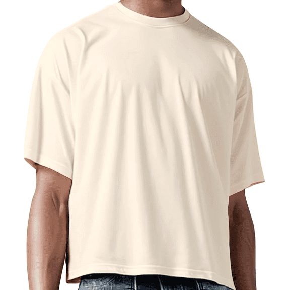 Access Blind Trust Men's 2-Panel Tee Shirt (Cream, Medium)