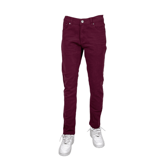 Access Blind Trust Slim Fit Stretch Twill Pants (Burgundy, 28x32) BTP19800