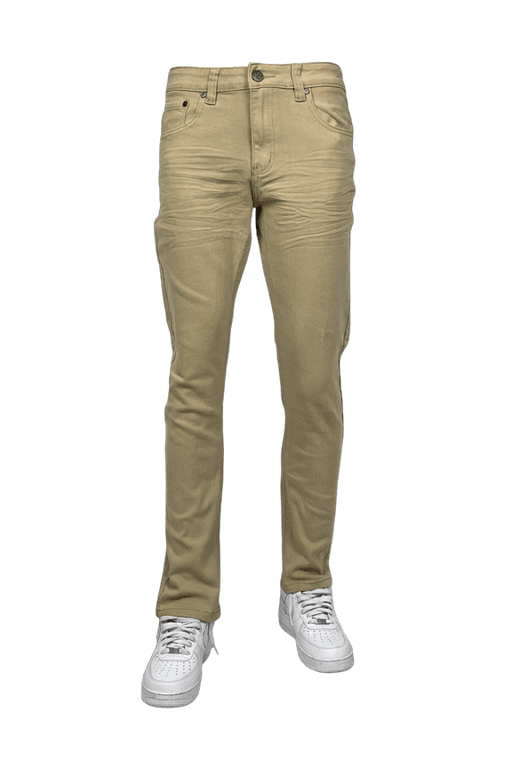 Blind Trust Slim Fit Stretch Twill Pants (Khaki, 46x32) BTP19800