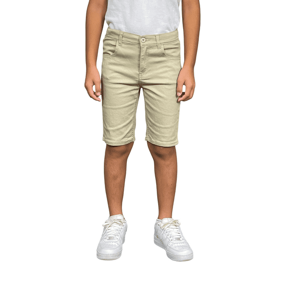 Access Boy's Stretch Uniform Shorts (Khaki, 4) ASU035