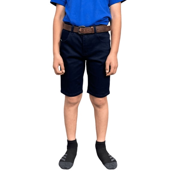 Access Boy's Stretch Uniform Shorts (Navy, 5) ASU035