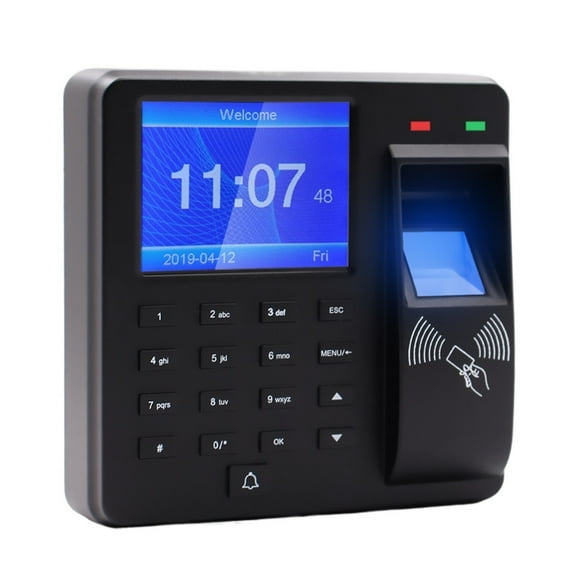 Access Control Time Attendance Machine Fingerprint/Password/ID Card Recognition Time Clock with 2.4 Inch Display Screen ,Attendance Accuracy