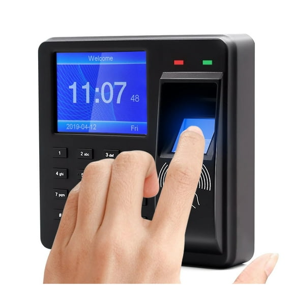 Access Control Time Attendance Machine Fingerprint/Password/ID Card Recognition Time Clock with 2.4 Inch Display Screen ,Attendance Accuracy