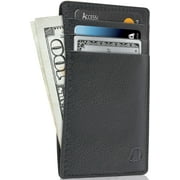 Slim Minimalist Wallets For Men & Women - Genuine Leather Credit Card Holder Front Pocket RFID Blocking Wallet With Gift Box