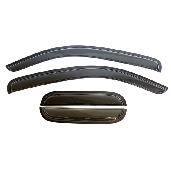 Access Extended Window Deflectors Vent Shade Guard Medium Smoke-Access Extended Cab Window Deflectors Rain Visors Vent Shade Guard