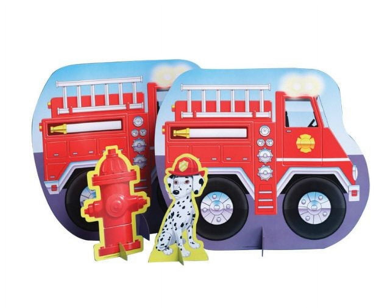 Fire Truck Party Supplies - 20 Plates, 20 Napkins & Large Tablecloth For Firefighter Birthday Theme
