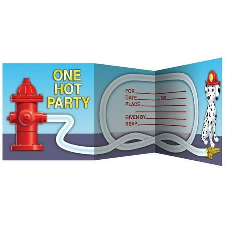 Access Firefighter Z-Fold Invitation Card, 8 Ct