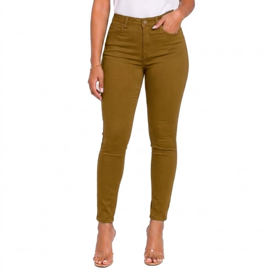 Access Junior's Uniform Skinny Pants (DK Khaki, 1/2) ASU017
