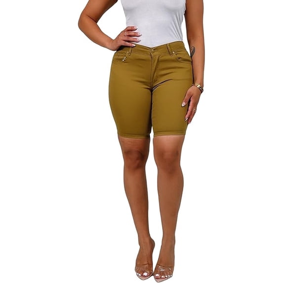 Access Junior's Women's Uniform Shorts (Dark Khaki, 11/12) ASU112