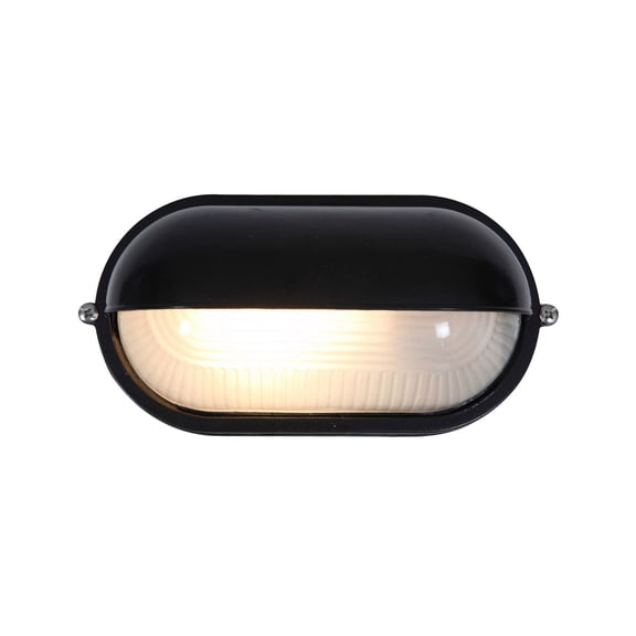 20291LEDDLP-BL/FST Access Lighting Nauticus - 8.25 Inch 9W One Light Outdoor Bulkhead Wall Mount-Black Finish-LED Lamping Type