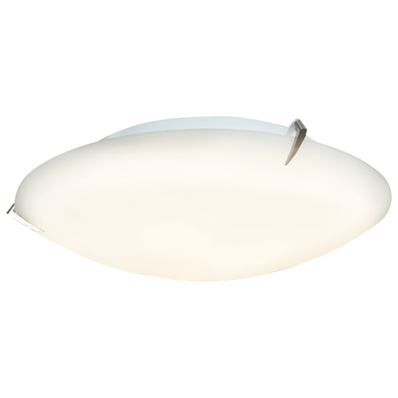 20661-BS/OPL-Access Lighting-Zenon-Two Light Flush Mount-12 Inches Wide by 3.5 Inches Tall-Brushed Steel Finish-Incandescent Lamping Type