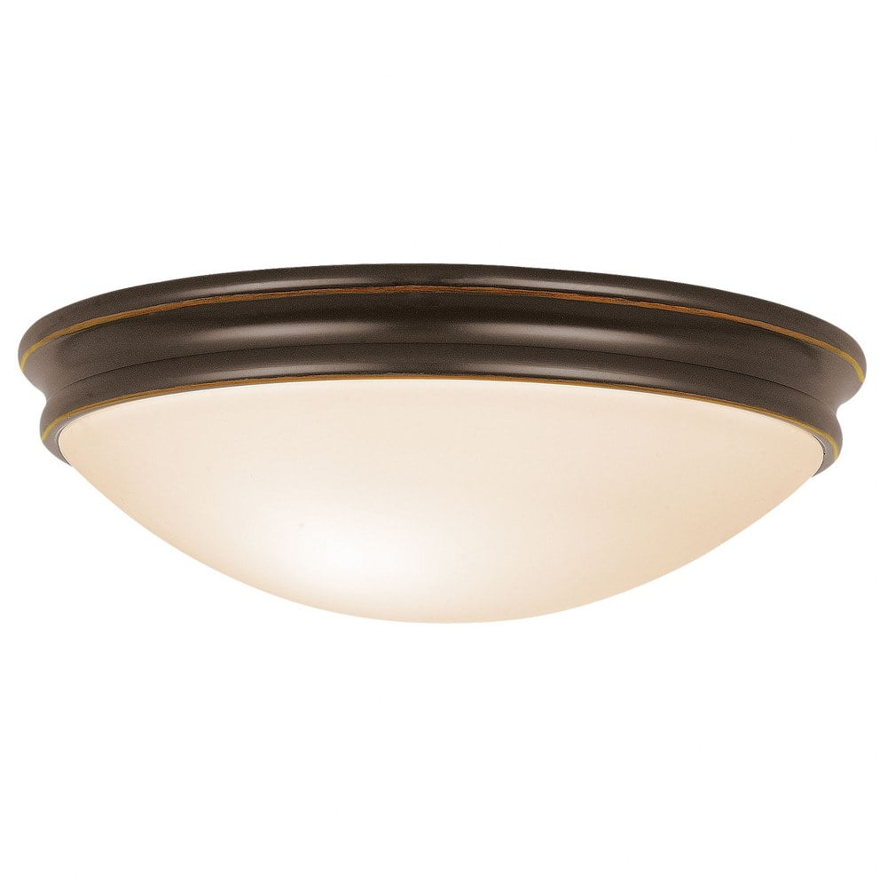 Oil Rubbed Bronze 10.5" Glass LED Flush Mount