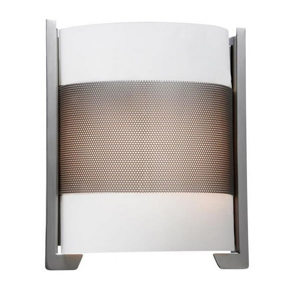 Access Lighting 20739LEDD-BRZ-OPL 10 in. Iron LED ADA Wall Sconce Light, Brushed Steel