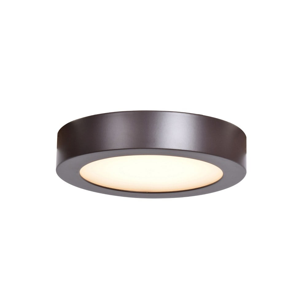 Bronze 7" Glass LED Flush Mount Ceiling Light