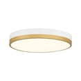thumbnail image 1 of Access Lighting LED Flush Mount in White with Antique Brushed Brass Color, 1 of 7