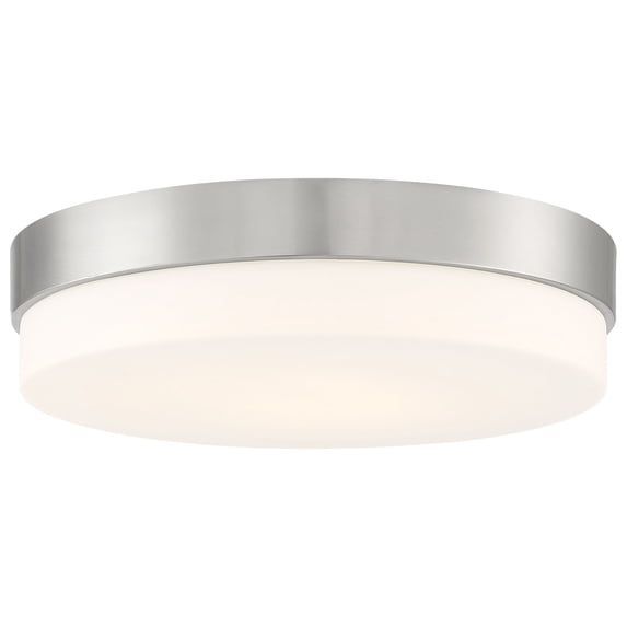 20826LEDD-BS/OPL Access Lighting Roma - 30W 1 LED Large Flush Mount In Contemporary Style-3 Inches Tall and 14 Inches Wide-Brushed Steel Finish