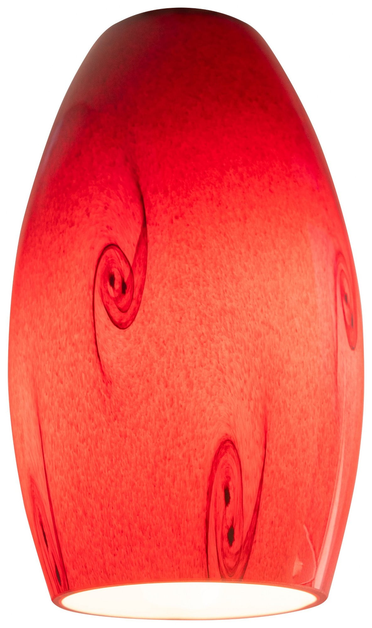 Merlot Red Sky Elongated Glass Dome Pendant, 10"x11"