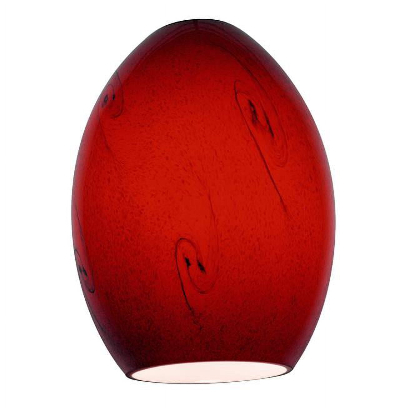 Firebird Red Sky Glass Pendant Shade, 9" Height