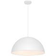 thumbnail image 1 of Huck 1 - Light Matte White Incandescent Steel Pendant Light, 1 of 7