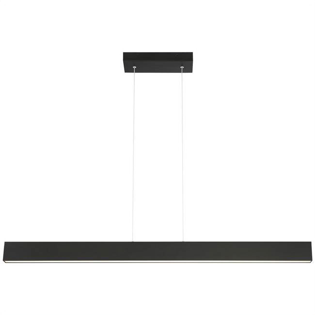 Form Sleek Matte Black LED Linear Pendant Light