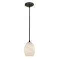 thumbnail image 1 of Access Lighting 28023-4C/Whtfb Brandy Firebird 1 Light Led Pendant - Bronze, 1 of 2