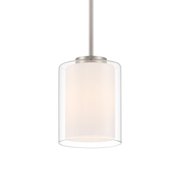 28109LEDDLP-BS/CLOP Access Lighting Seville - 10W 1 LED Pendant In Modern Style-9.5 Inches Tall and 7 Inches Wide-Brushed Steel Finish