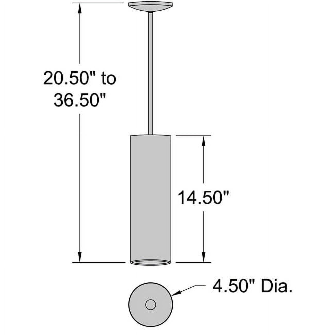 Matte Black Steel Cylinder Pendant Light for Indoor/Outdoor