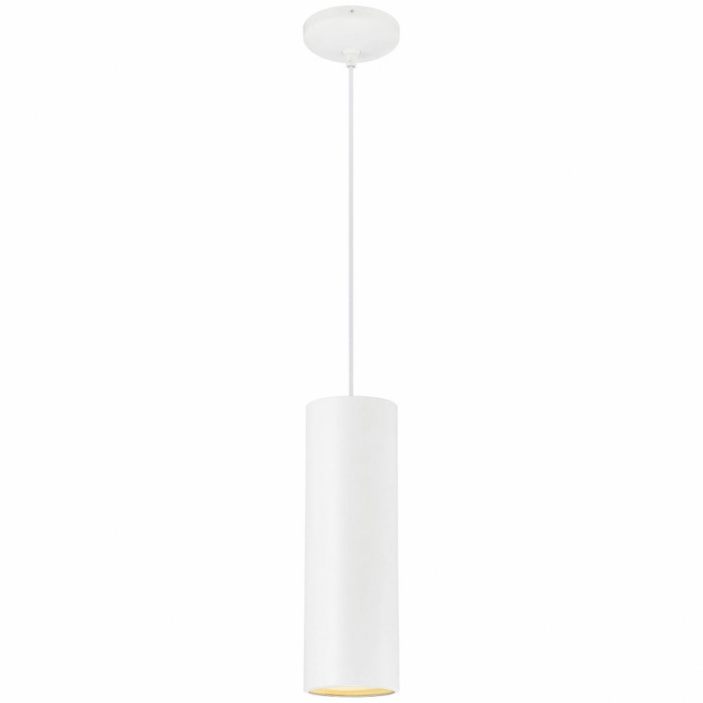 Modern Matte White Steel Drum Pendant Light for Indoor/Outdoor Use