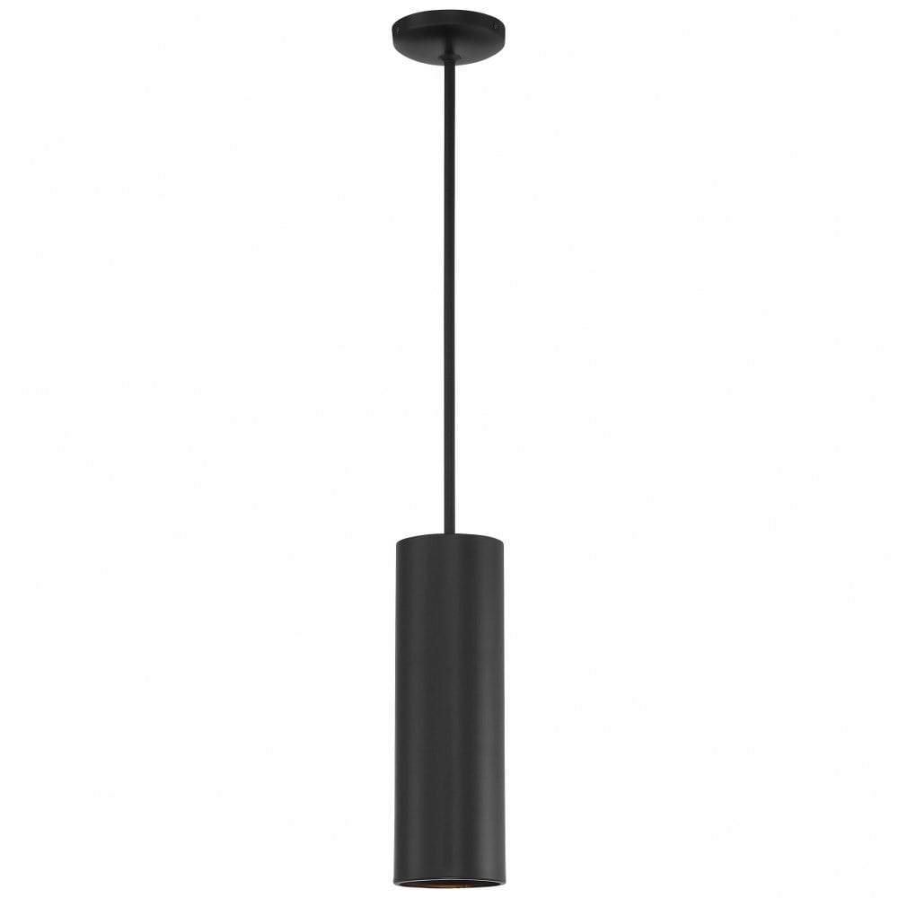 Pilson Matte Black Contemporary LED Pendant Light 14.5"