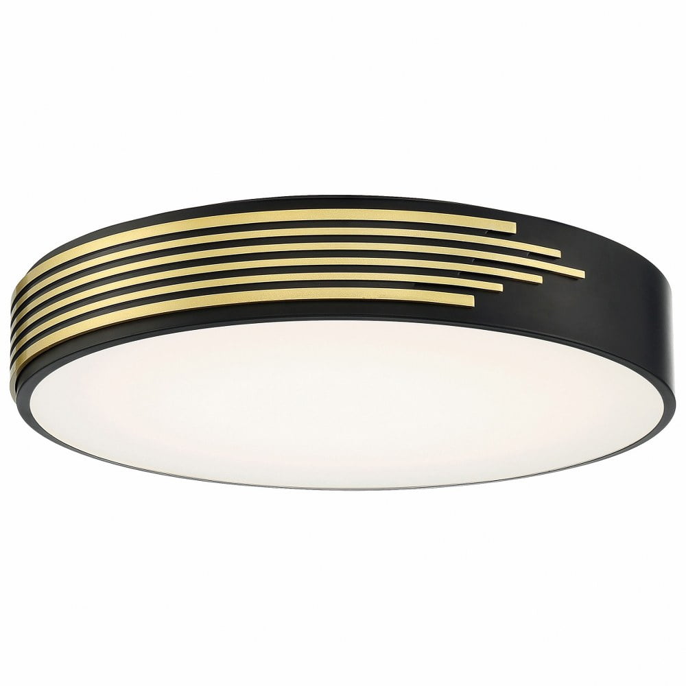 Maestro Black and Gold LED Flush Mount Ceiling Light