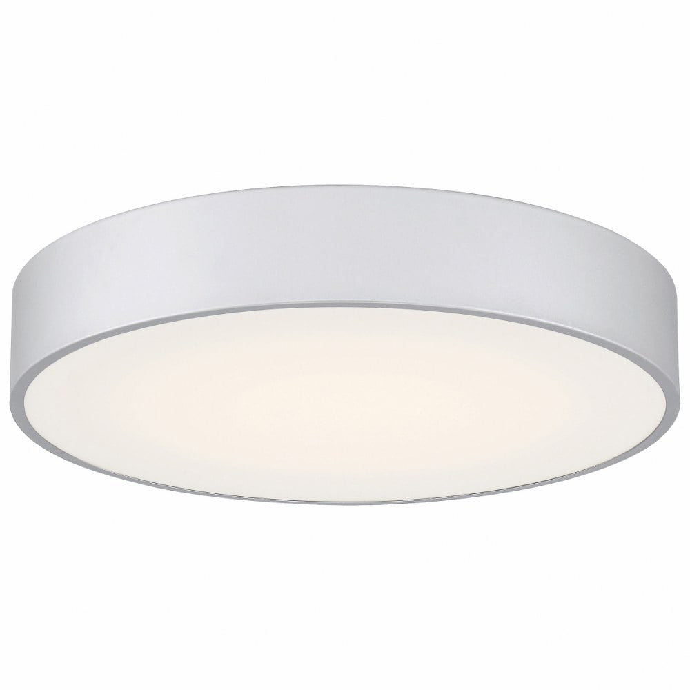 Satin White Glass LED Flush Mount Light