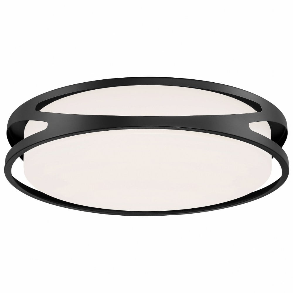 Modern Black and White LED Flush Mount Light