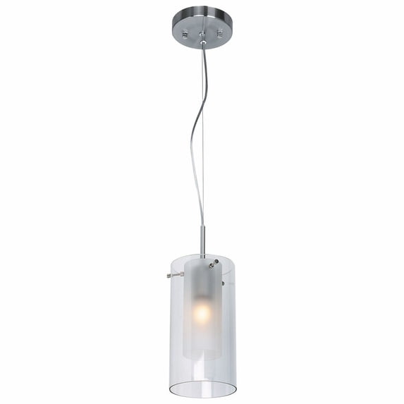 50514-BS/FRC-Access Lighting-Proteus - 9 Inch One Light Cable Suspended Pendant-Brushed Steel Finish-Incandescent Lamping Type