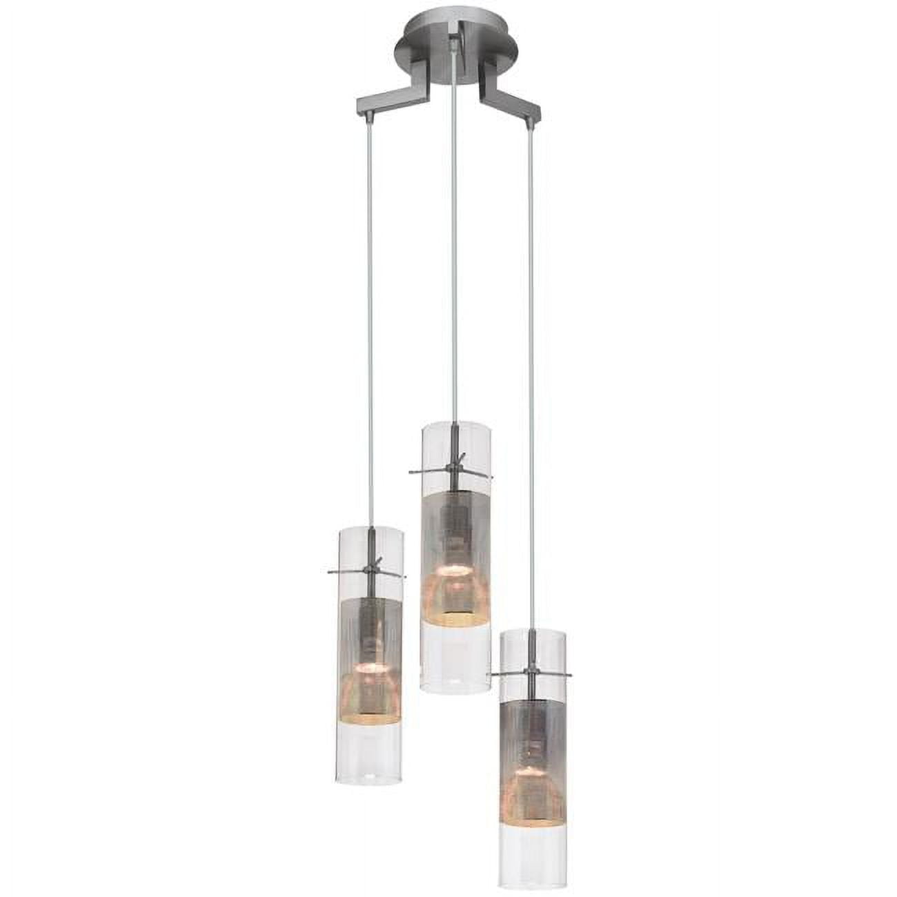 Access Lighting 50526LEDDLP-BS-CLM 3 in. Spartan 3 Light Pendant Ceiling  Light, Brushed Steel