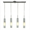 thumbnail image 1 of Access Lighting 50549-BS-CLOP Dezi 4 Light Brushed Steel Pendant Ceiling Light, Clear Opal, 1 of 2