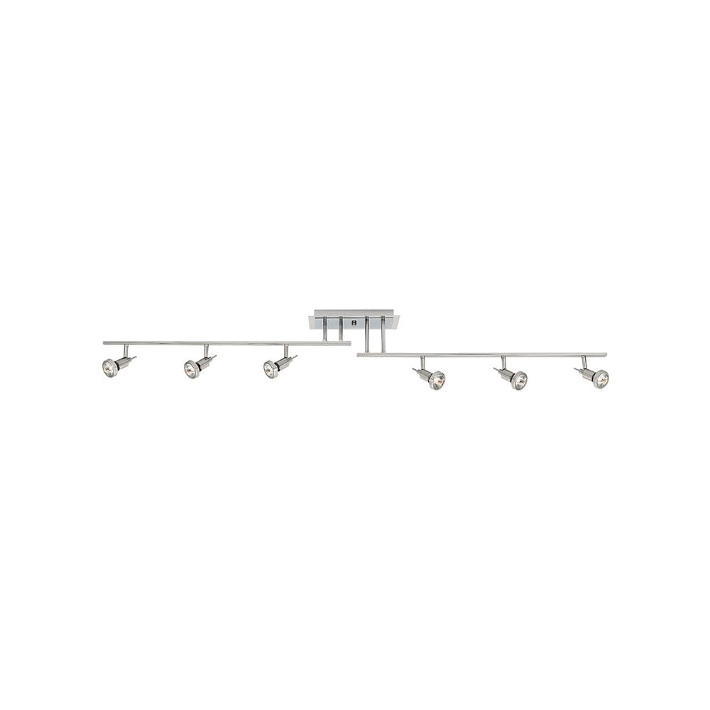 Access Lighting 6 Light Adjustable Track in Brushed Steel Color