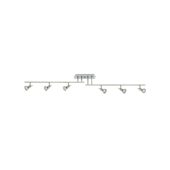 Access Lighting 6 Light Adjustable Track in Brushed Steel Color