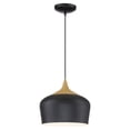 thumbnail image 1 of 52057LEDDLP-BL/WGN Access Lighting Blend - 1 Light Pendant In Contemporary Style-9 Inches Tall and 12 Inches Wide-Black with Wood Grain Finish, 1 of 12