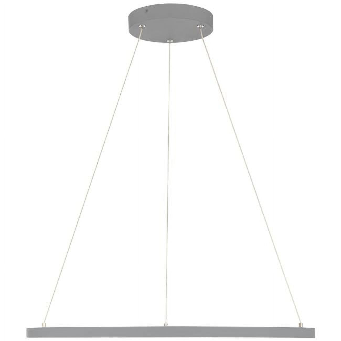 Matte Black Glass LED Pendant Light, 15.75"