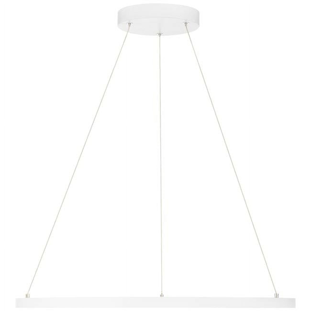 Matte Black and White Contemporary LED Drum Pendant Light