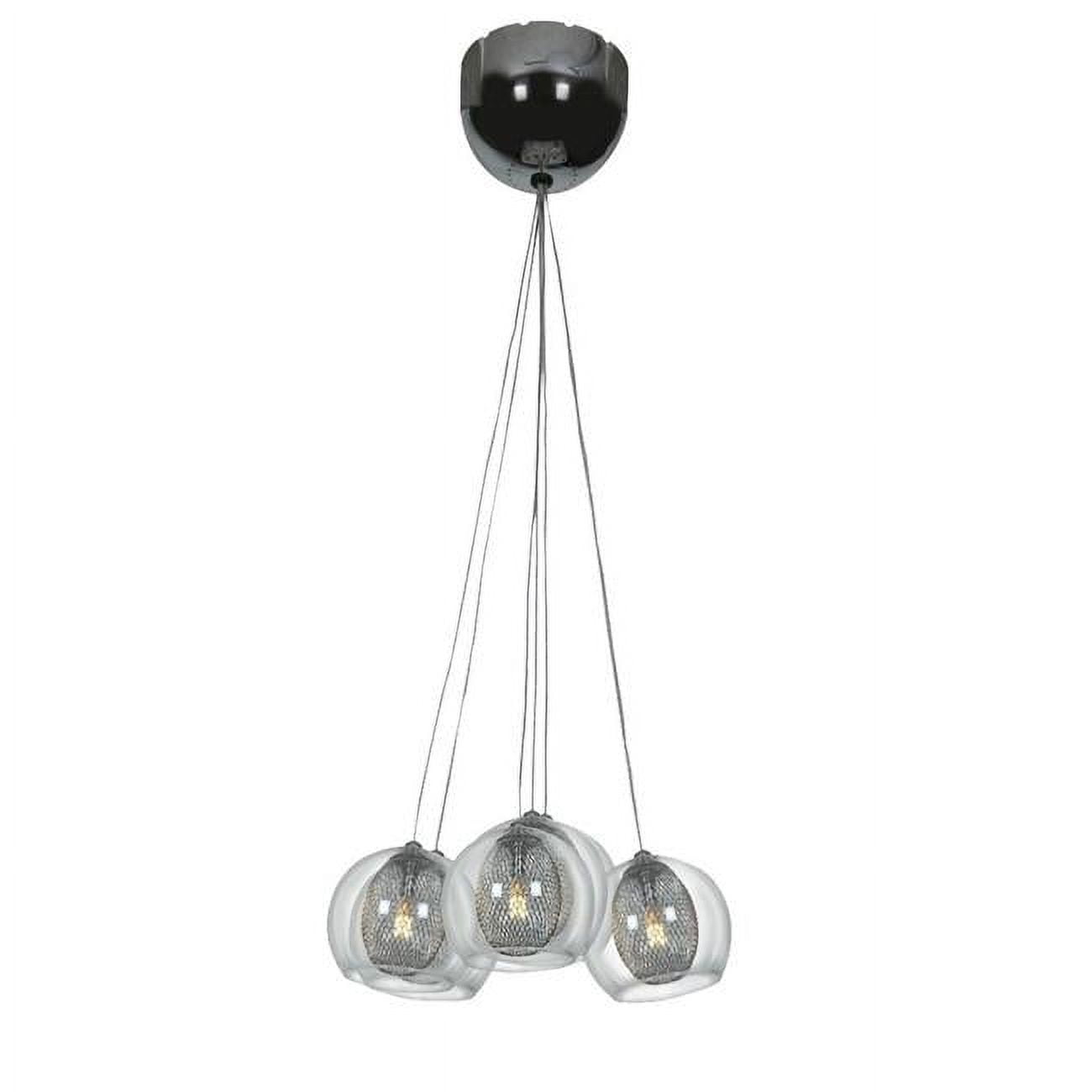 Aeria Chrome and Glass 12" Globe Pendant Light