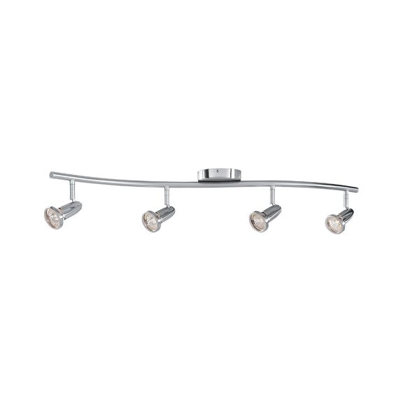 Access Lighting 4 Light Adjustable Track in Brushed Steel Color