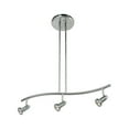 thumbnail image 1 of Access Lighting 3 Light Adjustable Pendant or Semi-Flush in Brushed Steel Color, 1 of 2