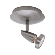 Access Lighting 1 Light Adjustable LED Flush Mount in Brushed Steel Color