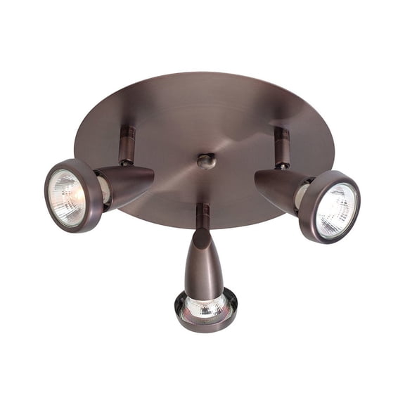 Access Lighting 3 Light Adjustable Flush Mount in Bronze Color