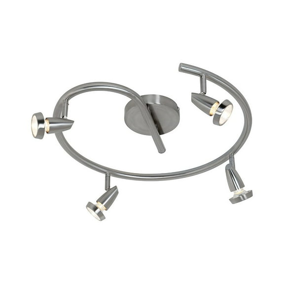 Access Lighting 4 Light Adjustable Track in Brushed Steel Color