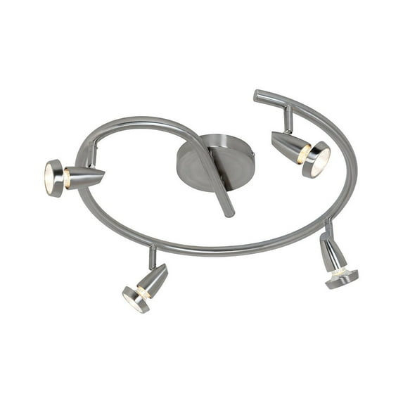 Access Lighting 4 Light Adjustable Track in Brushed Steel Color