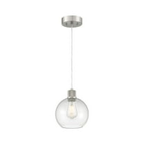 Access Lighting Burgundy LED Pendant in Brushed Steel Color
