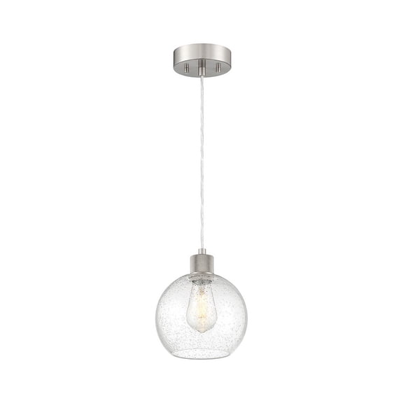 Access Lighting Burgundy LED Pendant in Brushed Steel Color