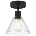 thumbnail image 1 of 63146LEDDLP-MBL/SDG Access Lighting Port Nine - 9W 1 LED Semi-Flush Mount In Transitional Style-11 Inches Tall and 8 Inches Wide-Matte Black, 1 of 5
